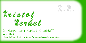 kristof merkel business card